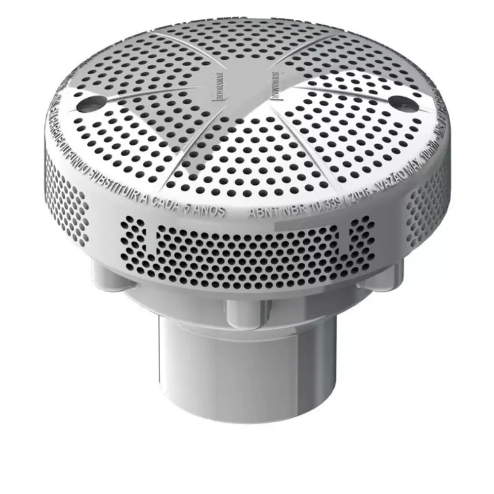 Ralo Lateral 10/50 ABS Branco p/Piscina Fibra Sodramar