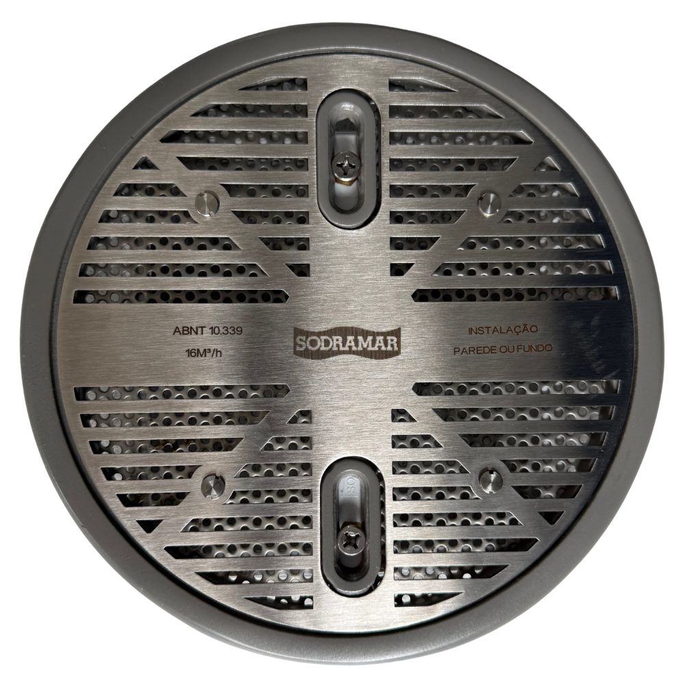 Grade de Fundo Redonda Inox 316 Base ABS Alvenaria Sodramar