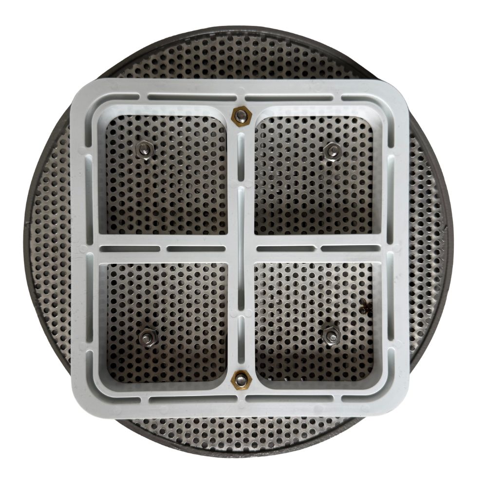 Grade de Fundo Redonda Inox 316 Base ABS Alvenaria Sodramar - Imagem 2