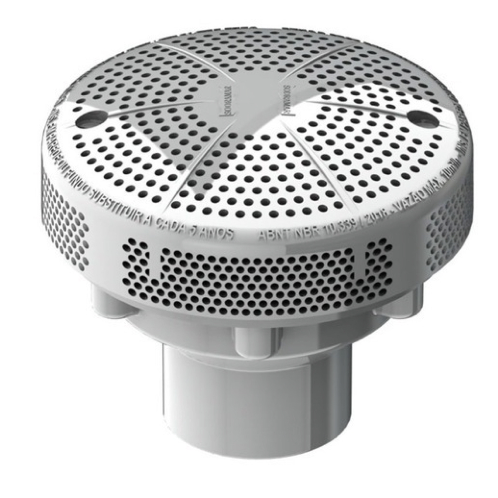 Ralo Lateral 10/50 ABS Prata p/Piscina Vinil Sodramar