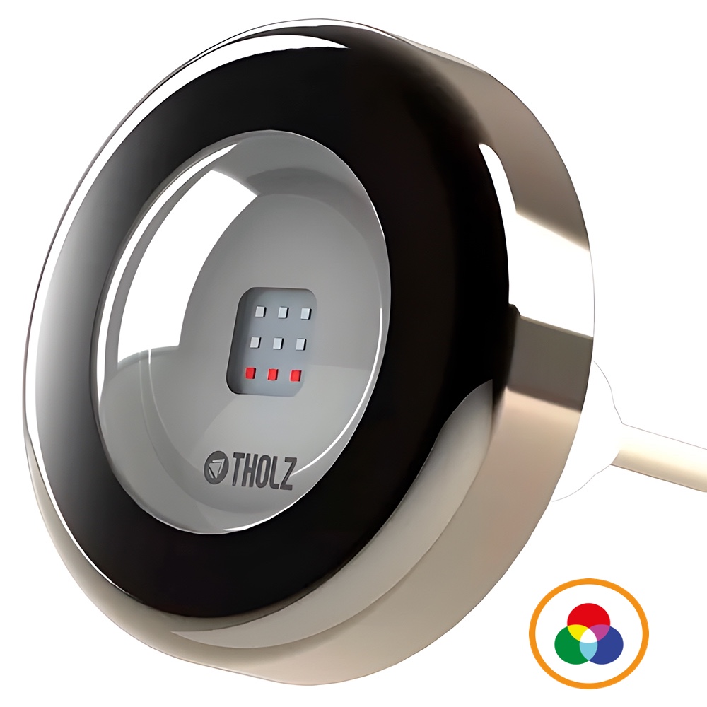 Refletor LED 10W RGB INOX 316 com cabo de 2m 12Vcc - THOLZ
