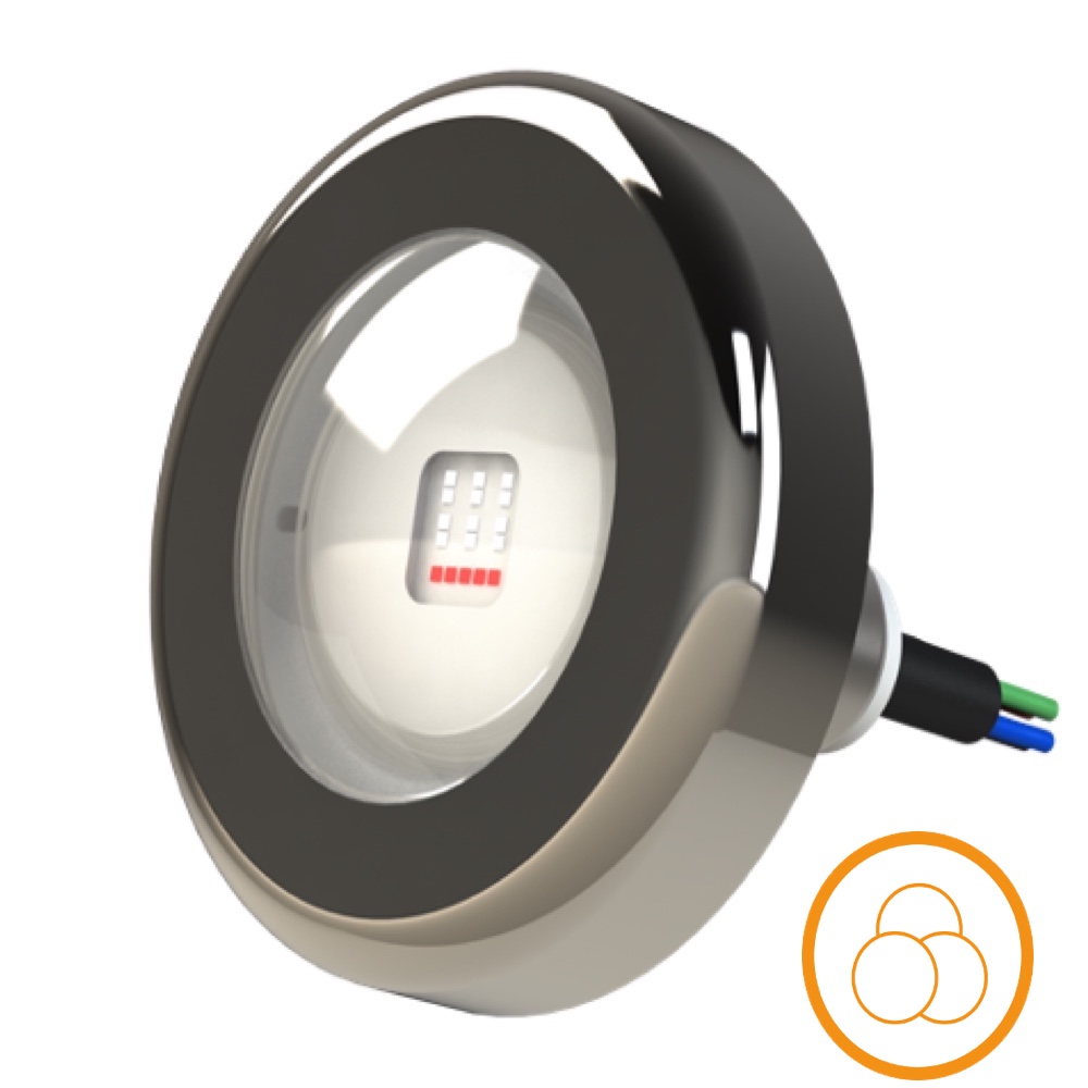 Refletor LED 20W Branco 6000K INOX cabo de 20m 12Vcc - THOLZ