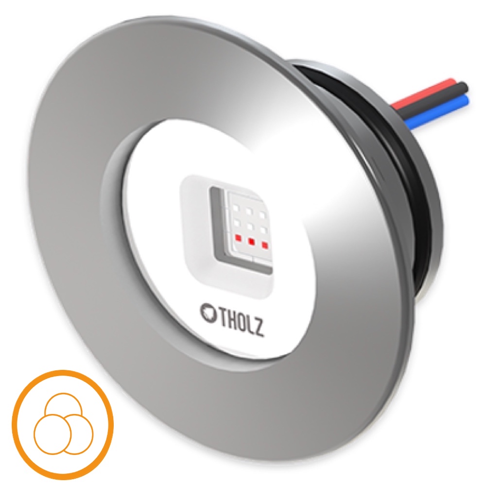 Refletor LED 10W Branco 6000K SLIM INOX - cabo 10m - THOLZ