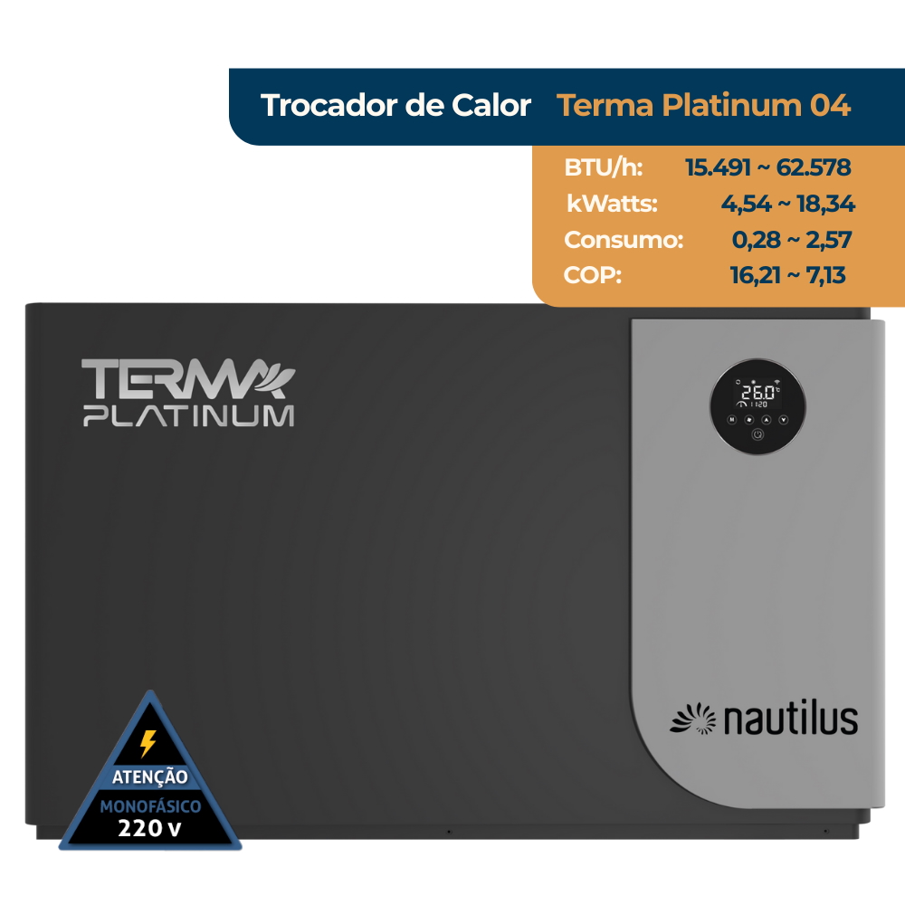 BOMBA DE CALOR TERMA PLATINUM 4 NAUTILUS 62.578 BTU 220V