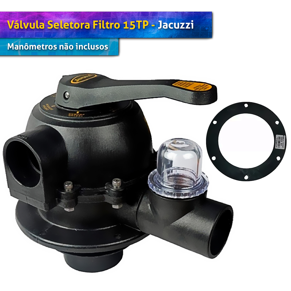 Válvula Seletora Filtro 15TP c/ Guarnição Jacuzzi - Imagem 2