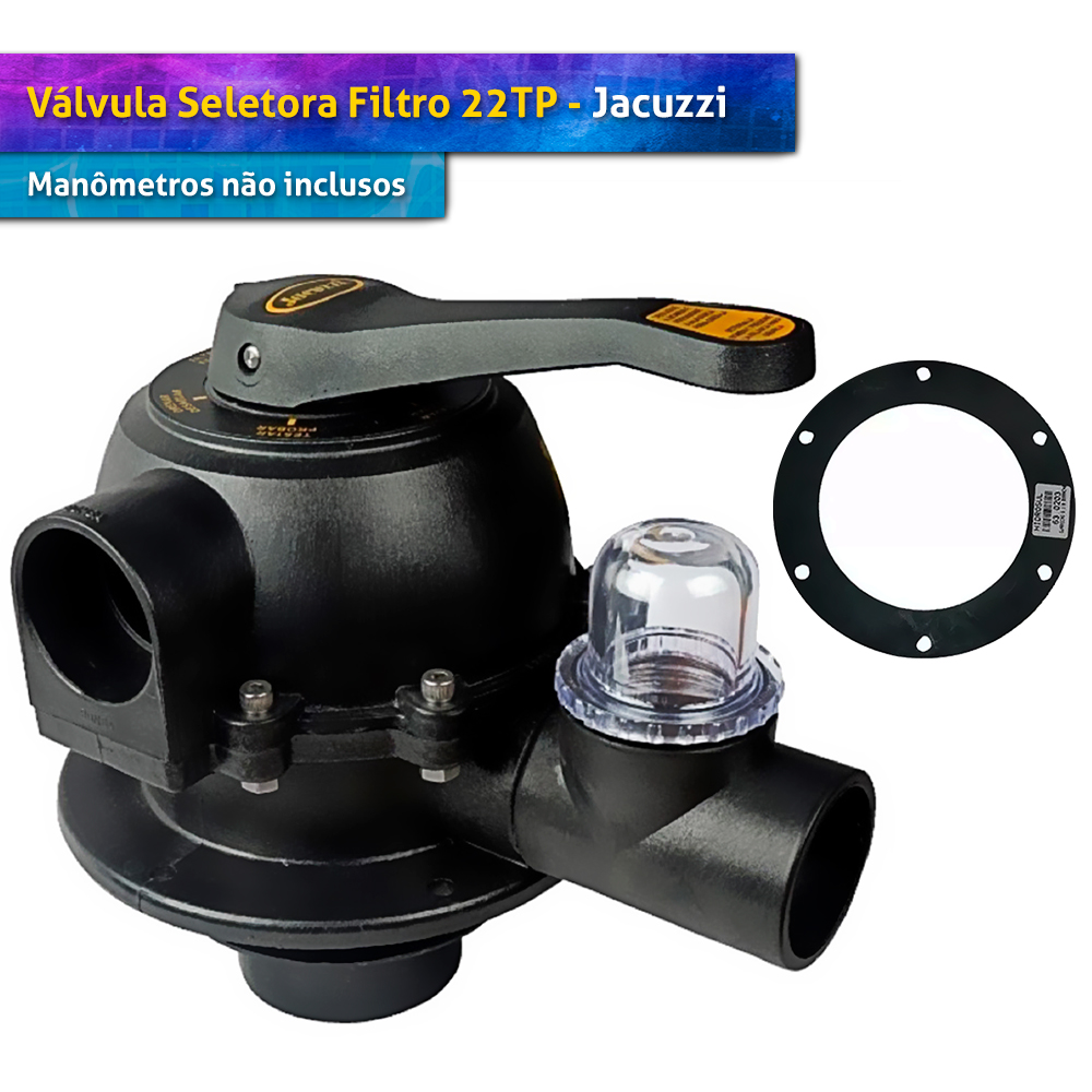 Válvula Seletora Filtro 22TP c/ Guarnição Jacuzzi - Imagem 2