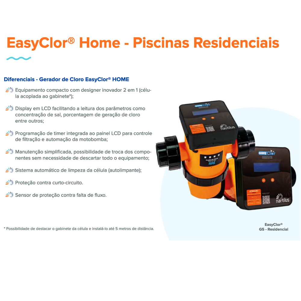 Gerador de cloro Nautilus EasyClor HOME G5-01 - 5 gramas - Imagem 8